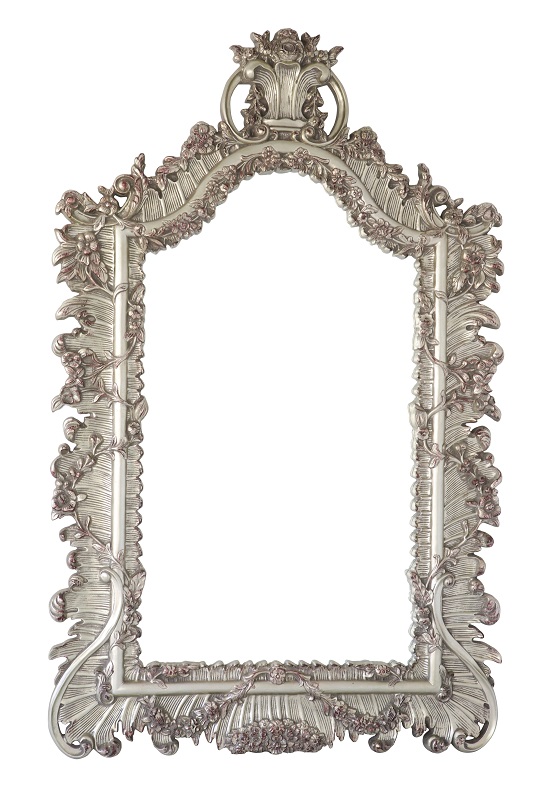 Silver Large Ornate Mirror