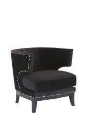 Black Studded Armchair