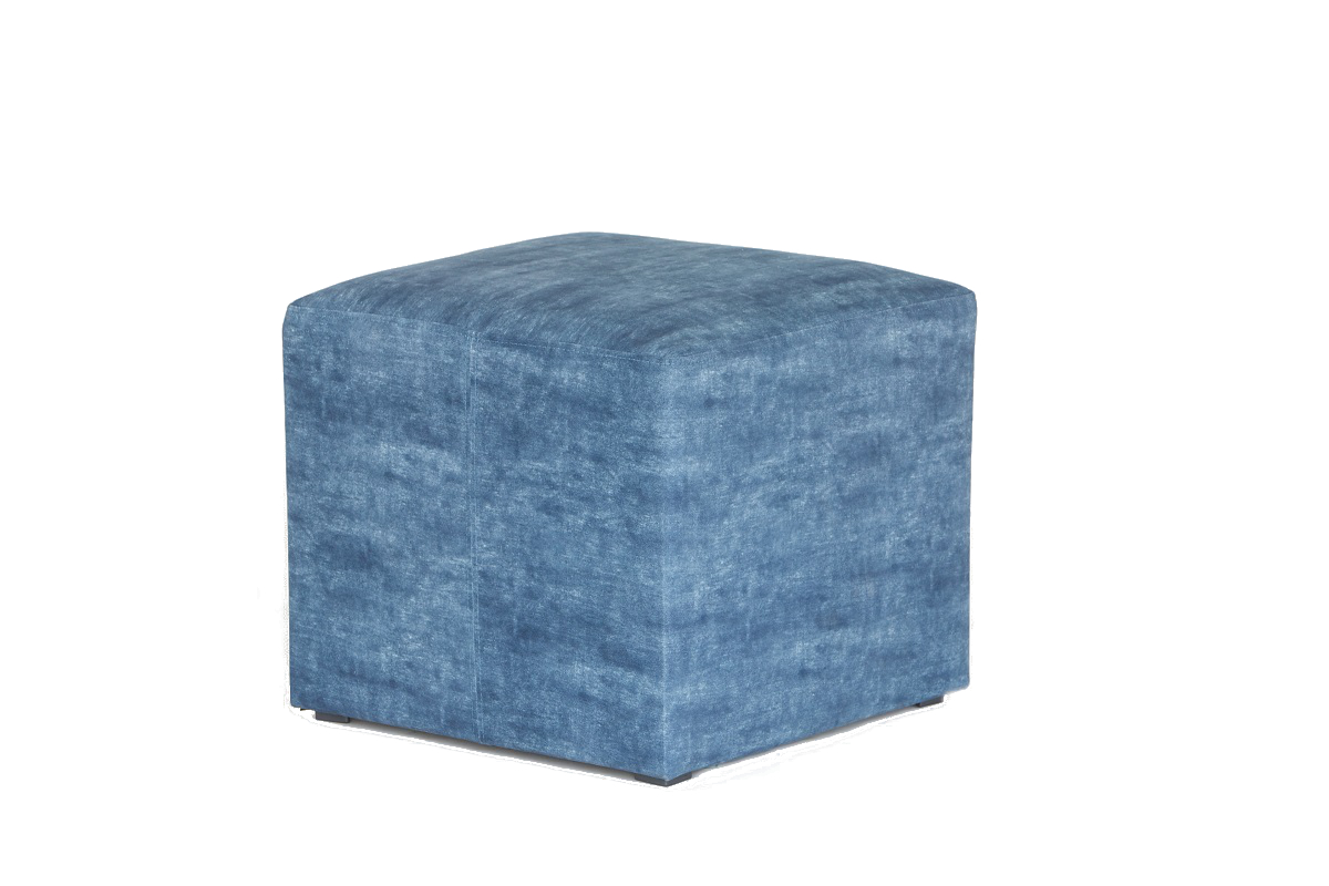Blue Cube Stool Seat