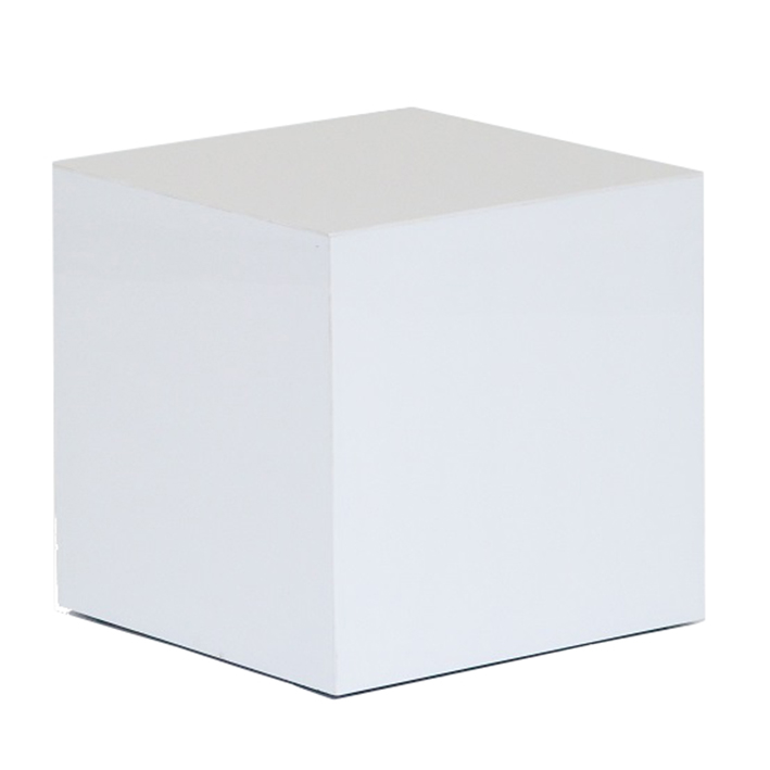 White Perspex Cube Table