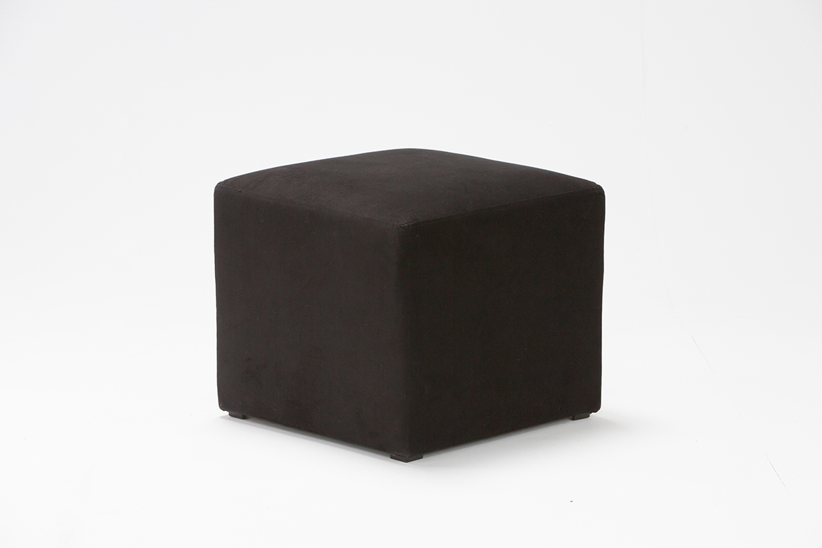Black Velvet Cube Seat