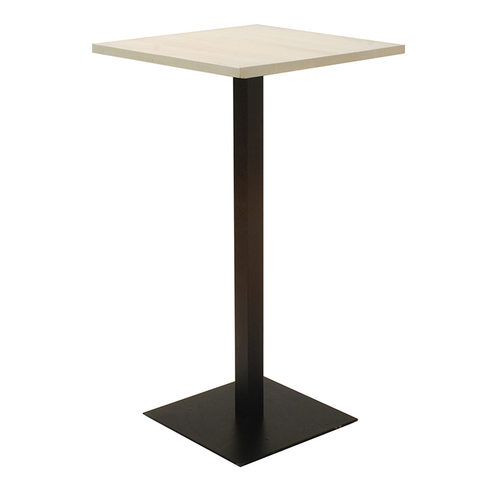 White Top Bar Table with Black Basek as