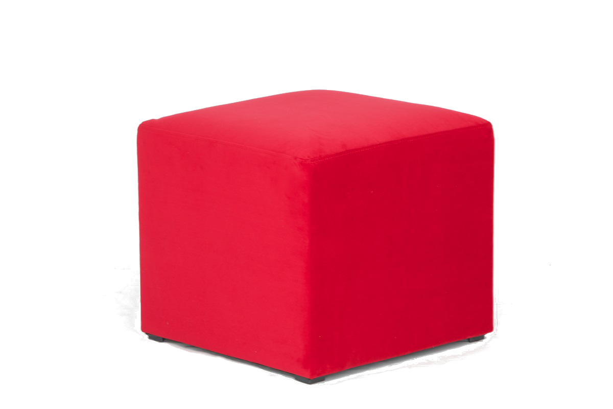 Red Cube Stool Seat