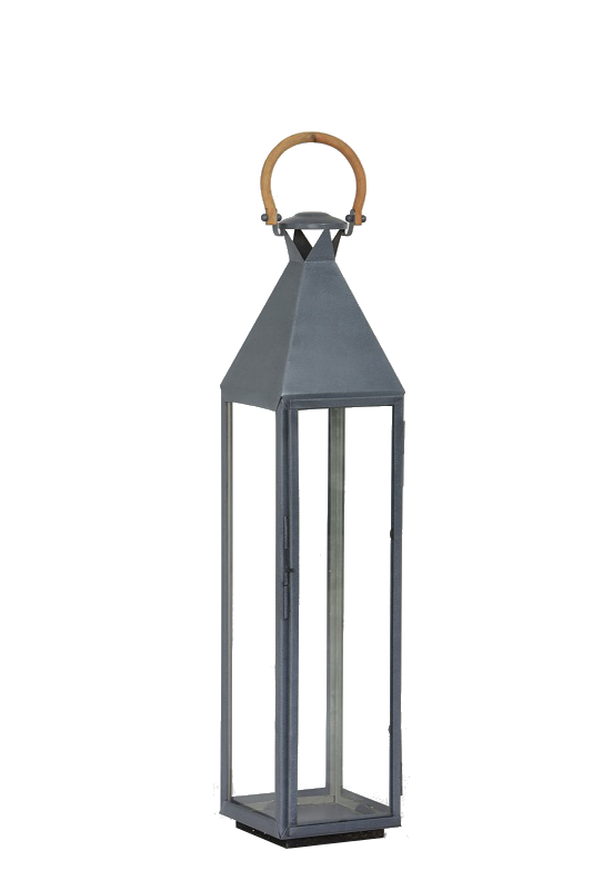 Tall Zinc Wood Handle Lantern