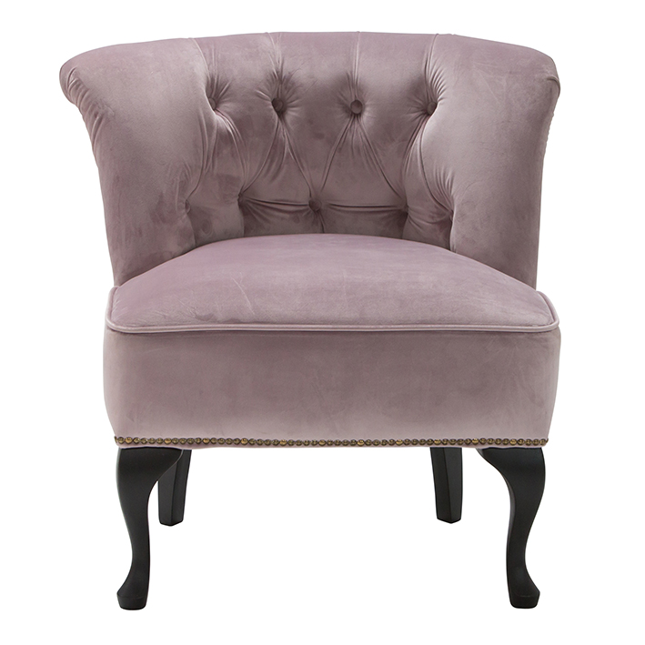Dusky Pink Velvet Chair