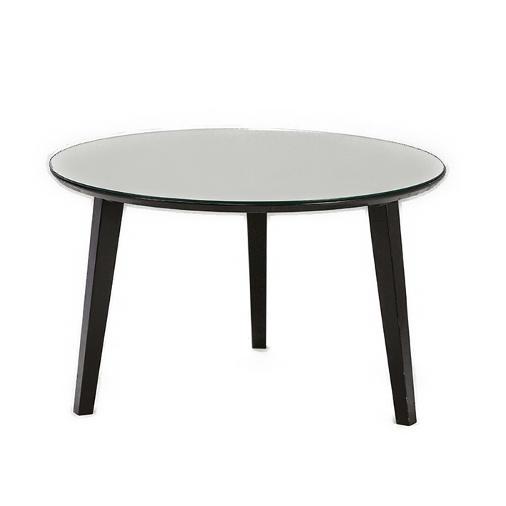 Silver Mirror Round Low Table