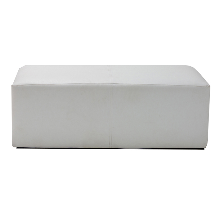 White Leather Bench Seat